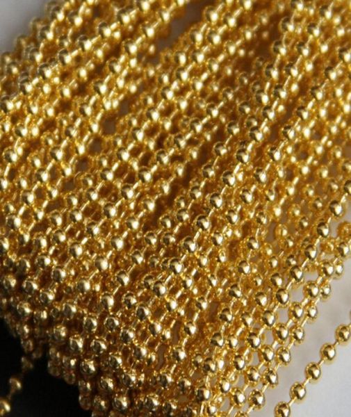 

15mm2mm24mm3mm4mm6mm selling 10 meters lot gold plated stainless steel bead chainjewelry findingdiy necklace bracelet5841899, Silver