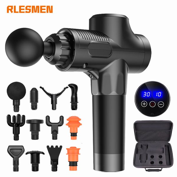 

full body massager rlesmen professional massage gun 12 head electric muscle massager handheld gun to relax 230712