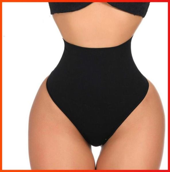 

high waist shapewear women waist trainer tummy body shaper slimming control panties thong gstring butt lifter seamless panties9187199, Black;white