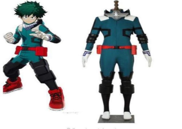 

my hero boku no hero academia midoriya izuku deku battle cosplay costume8418324, Black