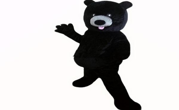 

black bear mascot costumes cartoon character adult6832322, Red;yellow
