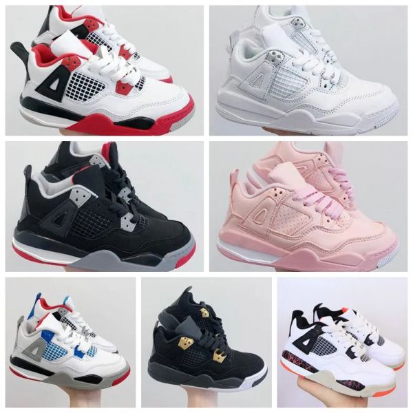 

athletic & fashion designer kids 4 youth shoes black cat toddler td 4s red chicag boys girls infant running pour enfants sport sneakers size