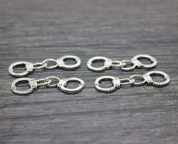 

30pcslot 31x11mm antique silver handcuff charm pendant0126149609, Bronze;silver