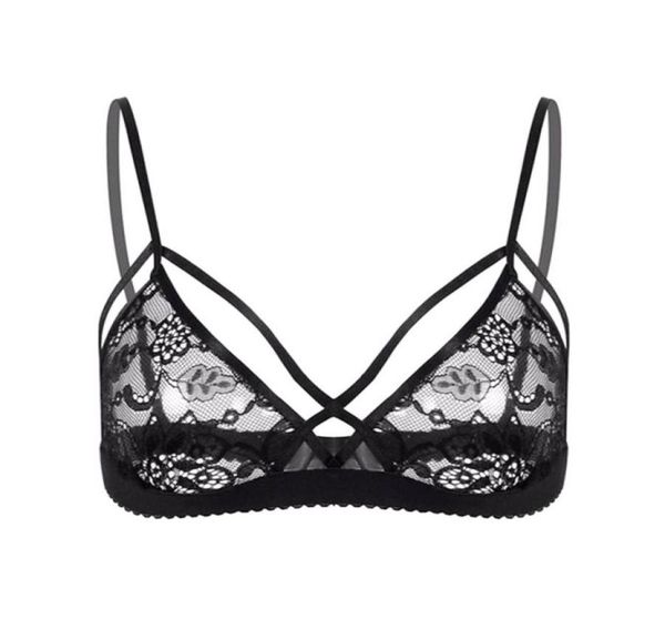 

whole women black floral print adjustable straps lace v neck bra underwear 4082089, Red;black