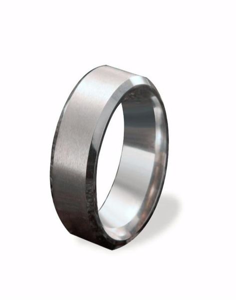 

1fashion jewelry titanium stainless steel mixed ring 6mm band silver black gold men size 6 to 13 wedding engagement rings80886186985004
