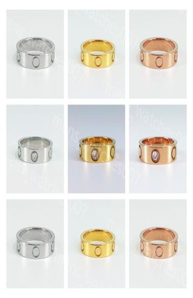 

2022 love ring mens designer rings jewelry for women titanium steel width 4 5 6mm gold ring9542612, Silver