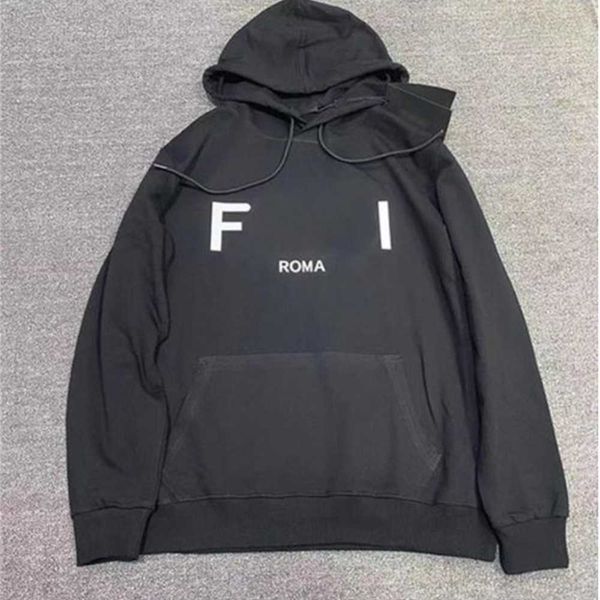 

men's women's hoodie designer sweaters hooded sweater couple street print letters pullover embroidery jacket high terry 8dlx, Black