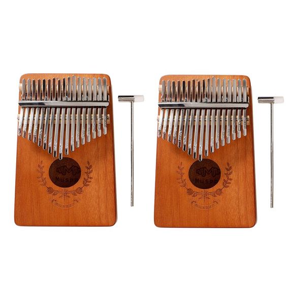 

set of 2 17key kalimba thumb piano wood finger mbira music instrument1502881