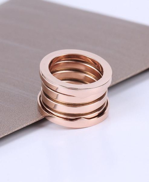 

ceramics love screw ring for woman man couple 13 turns 925s 18k gold jewelry with box size 512 luxury rose silver d2102805