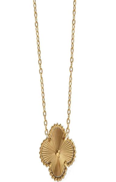 

classic gold clover pendant necklace bracelet titanium steel jewelry for women6572660, Silver