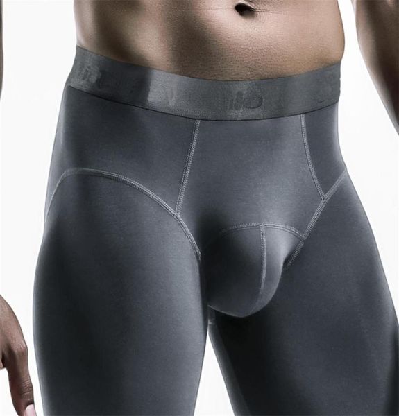 

underpants men thermal underwear bottoms bugle pouch elastic tight leggings pants autumn winter underwear 4xl sleep bottoms l4186399, Black;white