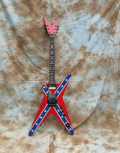 

custom dimebag darrell electric guitar rebel confederate flag 3334365575