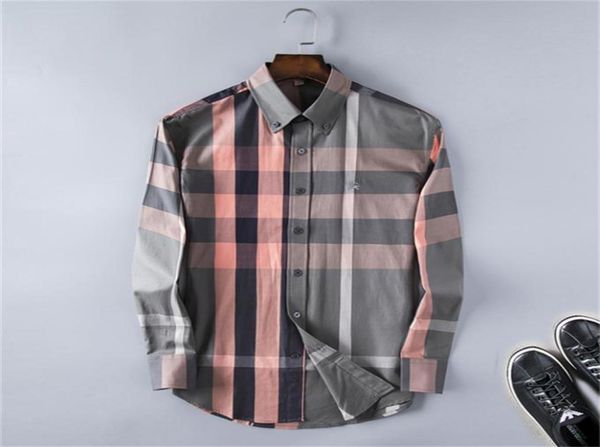 

2022 luxury designer fashion men039s shirts long sleeve print silky business casual brand spring slim fit shirts m2149328422, White;black