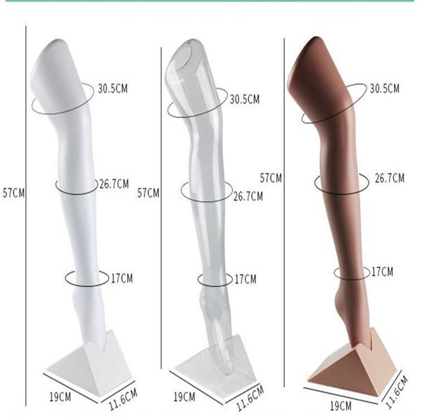 

1pair 56cm plastic mannequin legjewelry stand transparent lovely children mannequins foot mode netherstock tights leggings displa1350727, Black