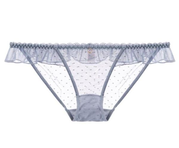 

women039s panties sweet lace mesh temptation low waist transparent breathable underwear polk dot printed briefs female lingerie1116314, Black;pink