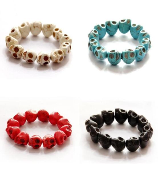 

charm bracelets color turquoise skeleton bracelet elastic string bangle jewelry gift for women men6038829, Golden;silver