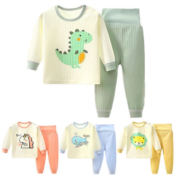 

pajamas boy dinosaur set girl sleepwear 2 3 4 5 year cotton winter kid pyjama toddler baby home clothes cute cartoon pijama suit 230711, Blue;red