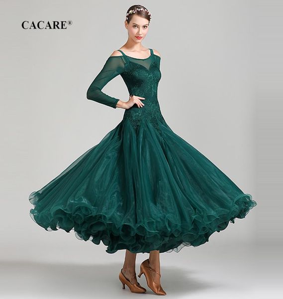 

cacare lace ballroom dance competition dresses stage wear tango waltz dress flamenco standard dance dresses d0670 big sheer hem6241672, Black;red