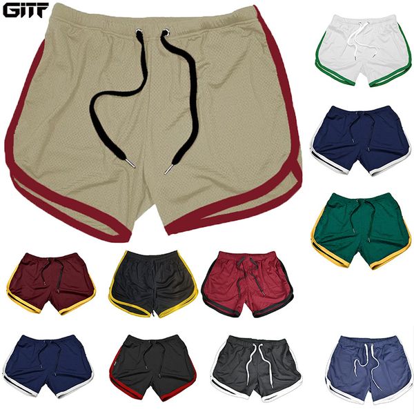 

men's shorts running shorts men gym fitness training gitf quick dry beach short pants male summer sports workout fitness bottoms 230711, White;black