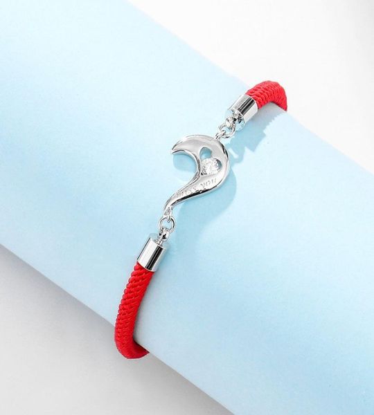 

2021 new zodiac year of the tiger red rope charm bracelets braided hand rope couples get rich red chinese new year jewelry6046320, Golden;silver