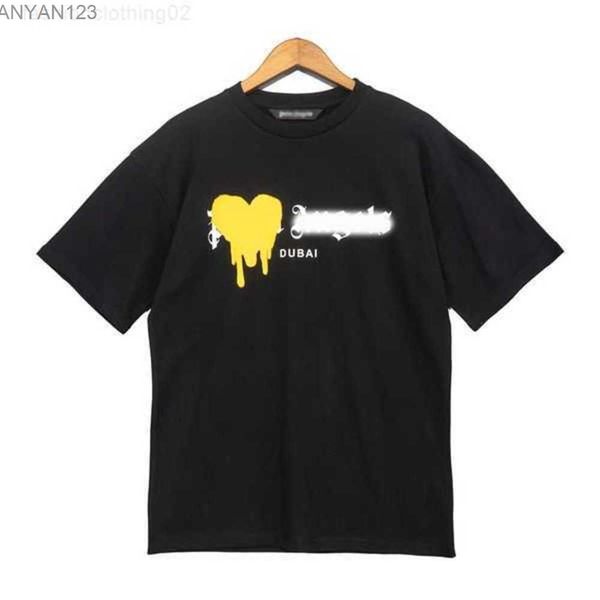 

men's t-shirts t-shirt palm palmangel city limited spray painting graffiti printing and women's short sleeve casual fashionfpw9, White;black