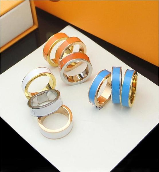 

2021 fashion charm simple heart couple ring for men 18k rose gold plated stainless steel rings women lady party gifts accessories 1634424, Silver