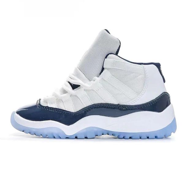 

2023 cherry 11s basketball kids shoes boys 11 jumpman shoe children mid sneaker chicago designer military grey trainers baby kid youth toddl, Black