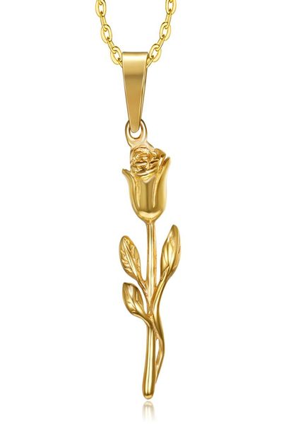 

gold flower pendant stainless steel 18k gold plated jewelry chains woman rose gold charms for jewelry making8632723, Silver