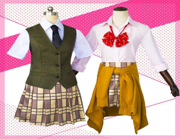 

asian size japan anime citrus aihara yuzu aihara mei girl cosplay party uniform costume full set2931769, Black;red