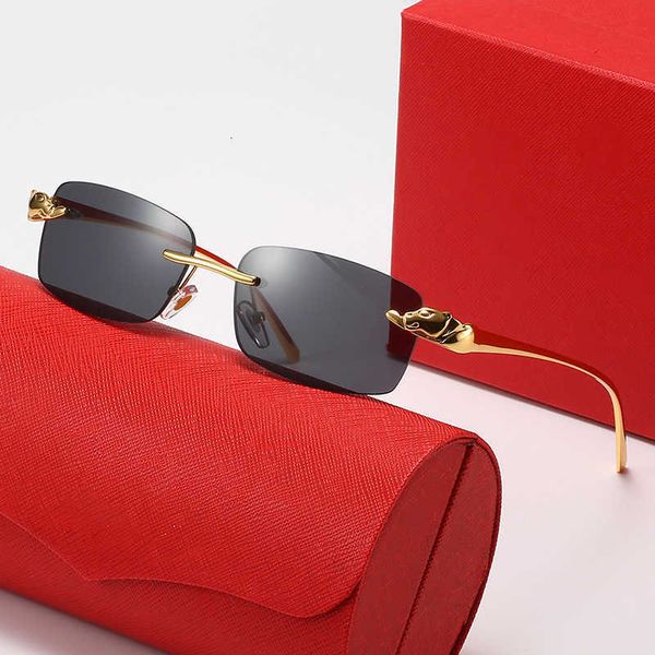 

designer carti sunglasses fashion luxury brand for men and women copper sunglasses leopard head can match myopia, White;black
