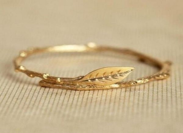 

novlty rings friends bohemian boho jewelry tree leaves laurel leaf knuckle toe band ring 18k gold7075861, Silver