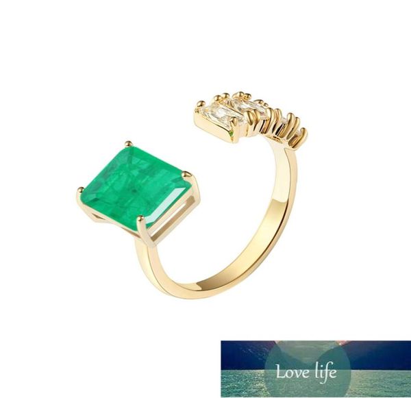 

ring square women039s wedding pink diamond emerald light open sapphire luxury delicate gold plated pendant jewelry6098144, Golden;silver
