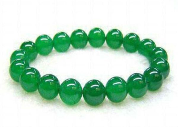 

8mm emerald pearl elastic bracelet for green malay jade0125698521, Black