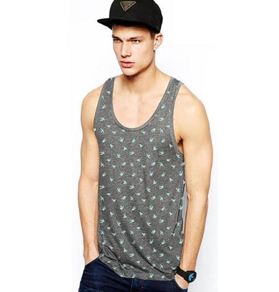 

men printing undershirts 2017 summer sleeveless vest undershirt casual fitness mens casual cotton print bodybuilding1621997, Black;brown