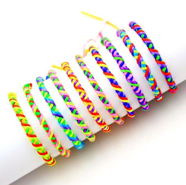 

bohemian boho bracelet women jewelry rainbow handmade cord braided string friendship bracelets for women4280913, Golden;silver