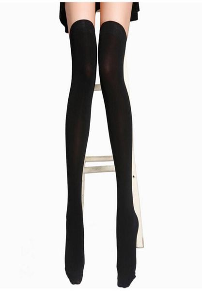 

wholestockings women knee socks fashion over kneehigh temptation stretch nylon thigh high long sock 2016 autumnwinter 8002110, Black;white