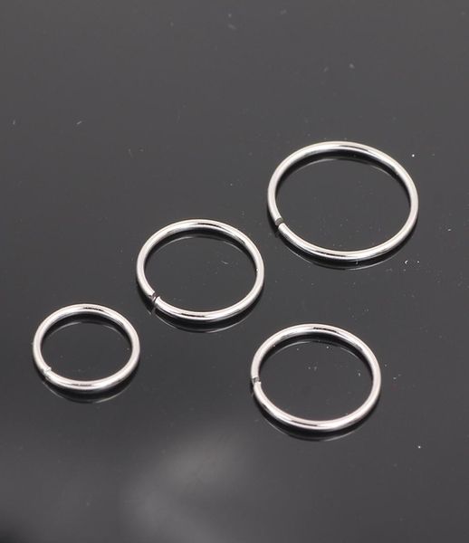 

nose ring piercing cf172 wholes 100pcslot mix6810mm body jewelry stainless steel 20g nose ring hoop nose ring2445082, Silver