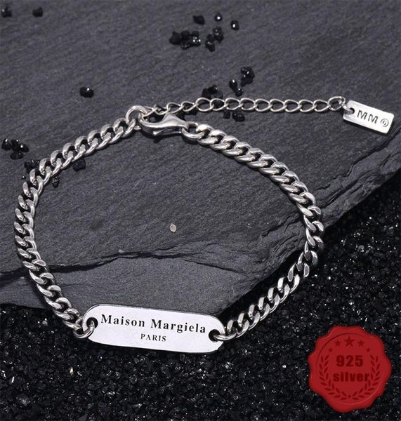 

s925 silver bracelet personality simple jewelry retro fashion student letter modeling birthday gift 2019 bracelets9208140, Black