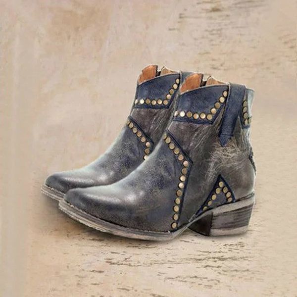 

boot ankle boots chaussure booties gladiator plus size mid heels vintage pu leather matin shoes woman zapatos mujer sapato h650 230711, Black