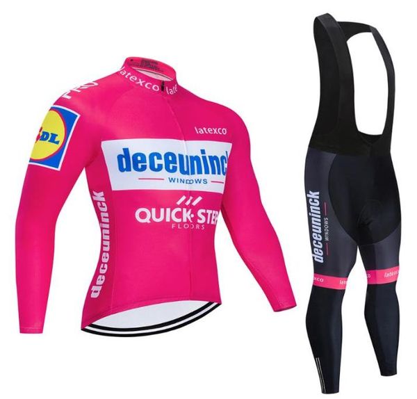 

2020 quick step long sleeve cycling set ropa ciclismo mountain bicycle clothing mens breathable road bike jerseys cycling kits6069447, Black;blue