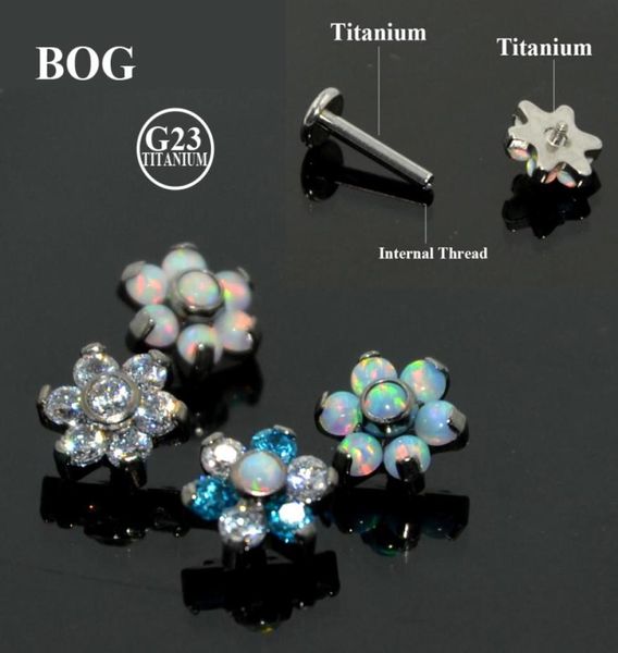 

1pcs g23 titanium prong set fire opal ear tragus cartilage studs helix tragus piercing barbell body jewelry stud earring3142210, Slivery;golden