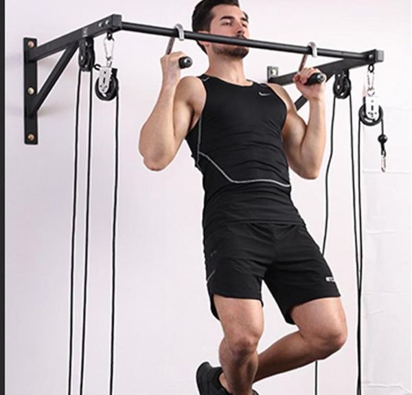 

accessories fitness home gym multifunction metal hook handles pulley cable machine attachments pull down grip resistance band work3105990