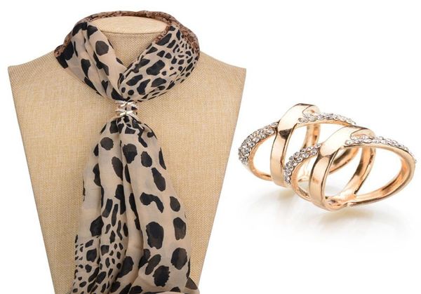 

terreau kathy korean fashion women jewelry gold colorbrooch pin shawl scarves scarf buckle clips b1942581583, Gray