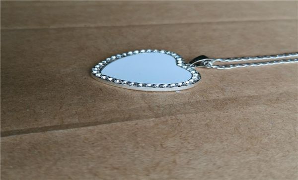

new heart necklaces pendants drill women sublimation blank necklace pendant tranfer printing consumable factory pricliyv7535651, Silver
