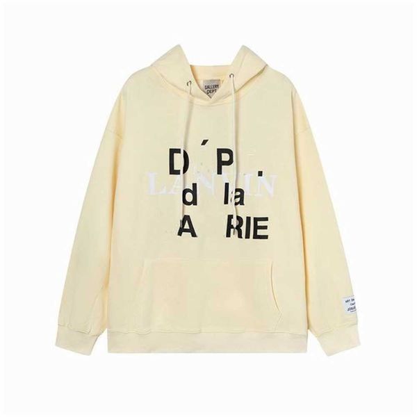 

2023 gallerys designer hoodie mens womens hoodies pullover tracksuit letter printed crewneck loose long sleeve black gray white hooded stree