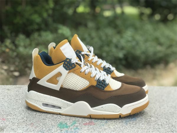 

mens shoes jumpman 4 cacao wow white brown basketball shoes sports sneakers