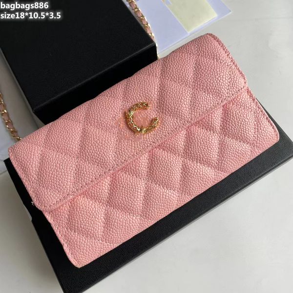 

channel shoulder bag luxury designer mini messenger bag lingge caviar cowhide lady cc wallet card bag zero wallet wholesale brand bag design