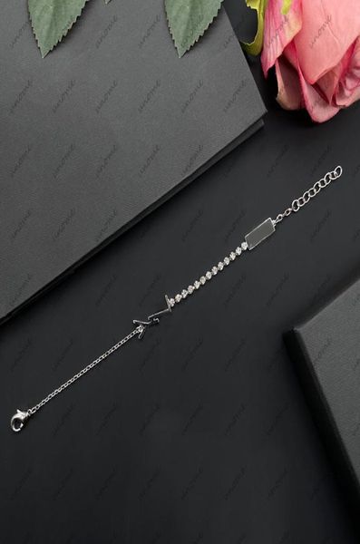 

6 styles designer gold bangle silver bracelets love bracelet jewelry luxury letter pendant y bracelet for women wedding unome 22104151669, Black