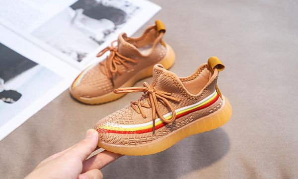 

autumn the new children039s shoes whole korean version fashion rainbow edition child coconut shoes flying weaving boys and 1961527, Black