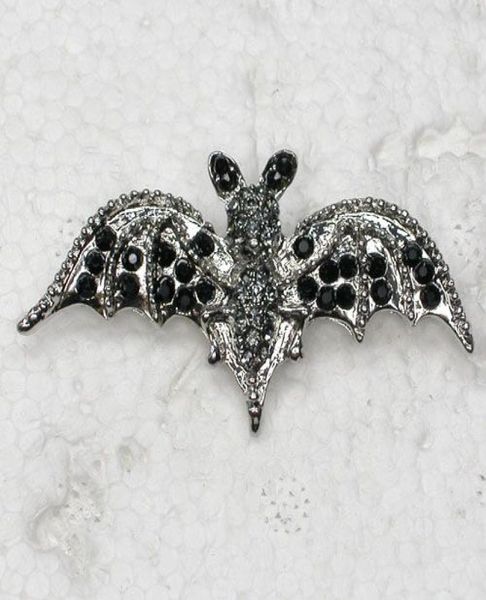 

whole crystal rhinestone bats pin brooch fashion costume brooches jewelry gift c0039624186, Gray